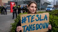 Protesters rebelling against Elon Musk’s purge of US government swarm Tesla showrooms